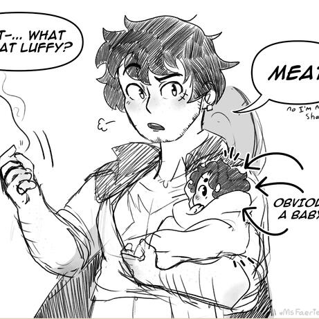 Luffy Older Au sketch